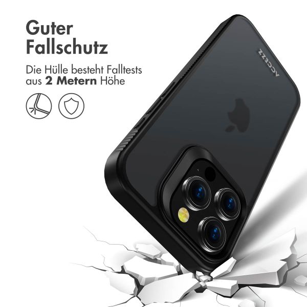 Accezz Rugged Frosted Back Cover Apple iPhone 15 Pro - Schwarz