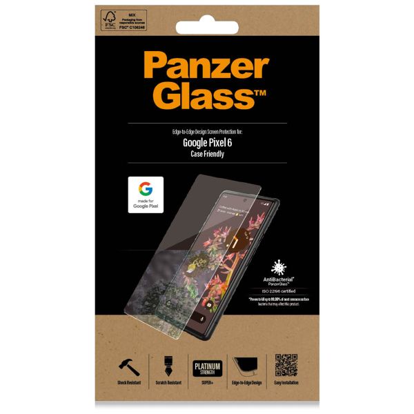 PanzerGlass Case Friendly Antibakterieller Screen Protector für das Google Pixel 6