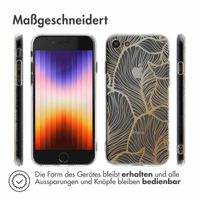 imoshion Design Hülle Apple iPhone SE (2022 / 2020) / 8 / 7 - Golden Leaves Transparent