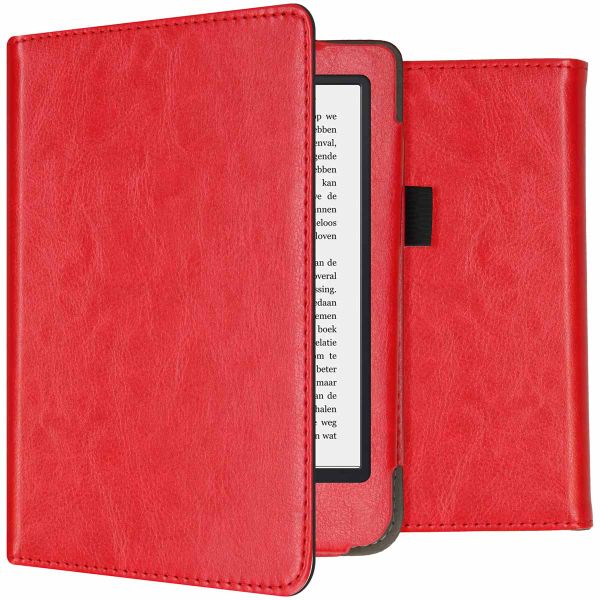 imoshion Vegan Leather Klapphülle für das Kobo Clara 2E / Tolino Shine 4 - Rot