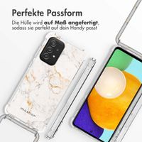 imoshion Design Hülle mit Band für das Samsung Galaxy A52(s) (5G/4G) - White Marble