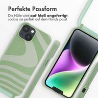 imoshion SilikonHülle design mit Band Apple iPhone 14 - Retro Green
