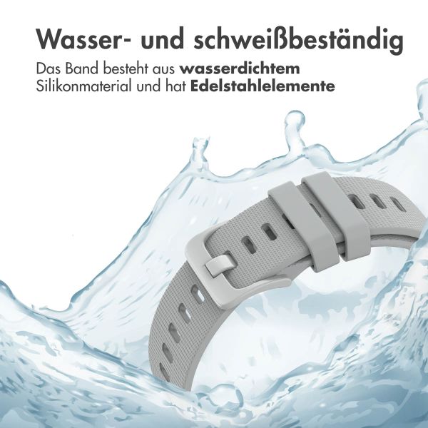 imoshion Sport-Silikonarmband mit Schnalle - Universelle 22 mm Anschluss - Grau