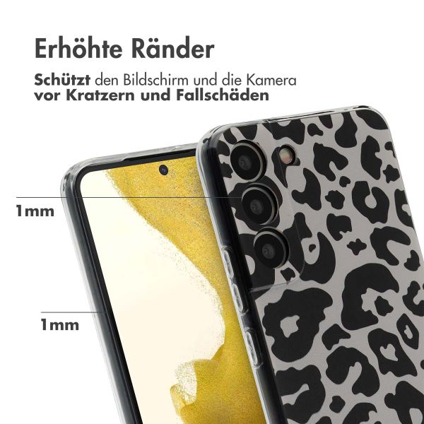 imoshion Design Hülle Samsung Galaxy S22 - Leopard Transparent