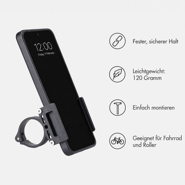 imoshion Mini Aluminium-Fahrrad-Handyhalterung - Leichtgewicht - Universal - Schwarz