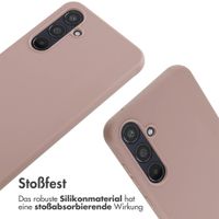 imoshion Silikonhülle mit Band für das Samsung Galaxy A55 - Sand Pink