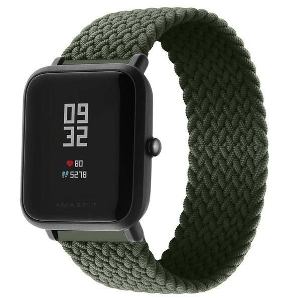 imoshion Geflochtenes Nylon-Armband Amazfit GTS / BIP - Dunkelgrün