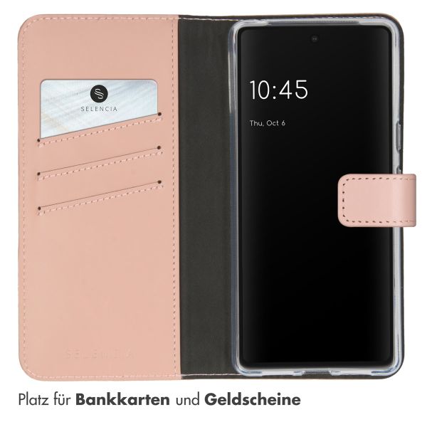 Selencia Echtleder Klapphülle für das Google Pixel 7 - Dusty Pink