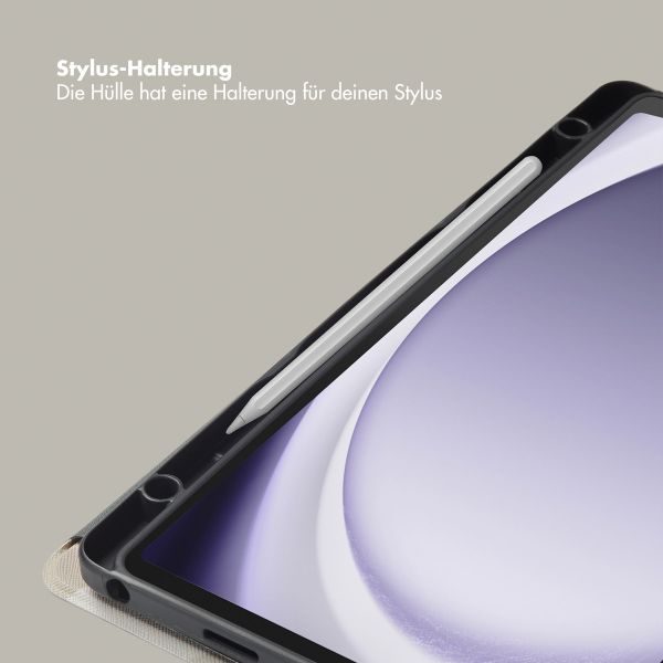 Selencia Vivid Klapphülle Samsung Galaxy Tab A9 Plus - Desert Waves Beige