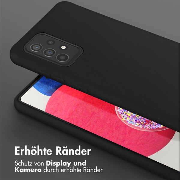 Selencia SilikonHülle mit abnehmbarem Band Samsung Galaxy A52(s) (5G/4G) - Schwarz