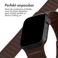 Accezz Magnetisches Echtlederarmband für Apple Watch | 44/45/46/49 mm - Chocolate Brown