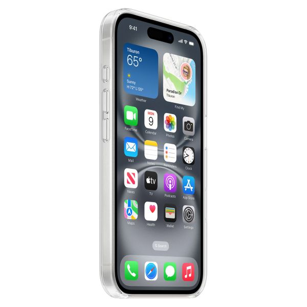 Apple Clearcase für das Apple iPhone 16 + Apple MagSafe kabelloses Ladegerät 25 W - 1 Meter
