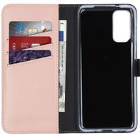 Selencia Echtleder Klapphülle Samsung Galaxy S20 - Dusty Pink