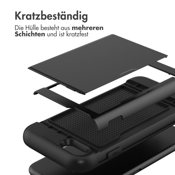 imoshion Backcover mit Kartenfach Apple iPhone SE (2022 / 2020) / 8 / 7 - Schwarz