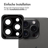 imoshion 2er-Pack Objektivschutz für Kamera für das Apple iPhone 15 Pro / 15 Pro Max - Black Titanium