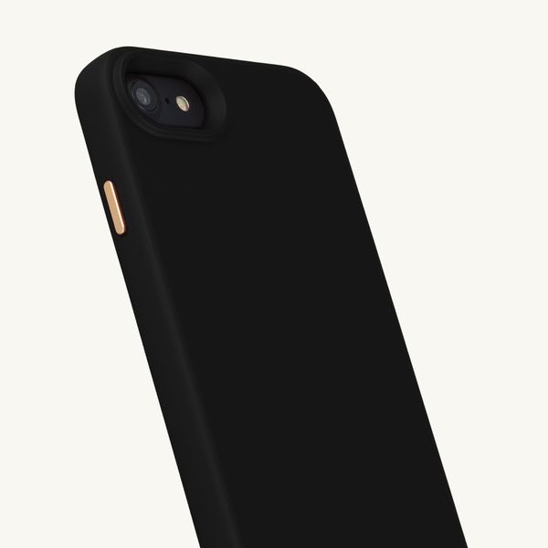Selencia Rivièra Backcover mit MagSafe mit abnehmbaren Haken Apple iPhone SE (2022 / 2020) / 8 / 7 / 6(s) - Velvet Black