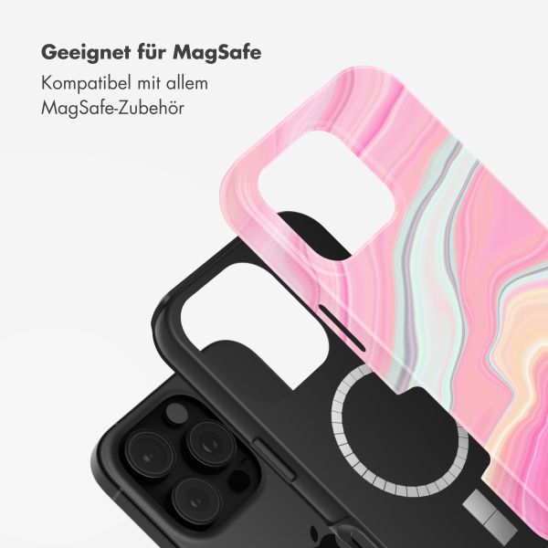 Selencia Vivid Tough Back Cover mit MagSafe für das iPhone 16 Pro Max - Pastel Lipstick Marble