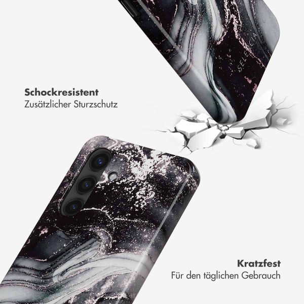 Selencia Vivid Tough Back Cover für das Samsung Galaxy S24 - Chic Marble Black