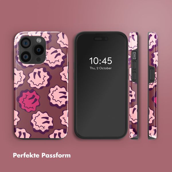 Selencia Vivid Rückabdeckung mit MagSafe Apple iPhone 15 Pro - Wavy Smiley Pink