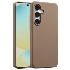 Accezz Liquid Silikoncase mit MagSafe Samsung Galaxy S25 FE - Hellbraun