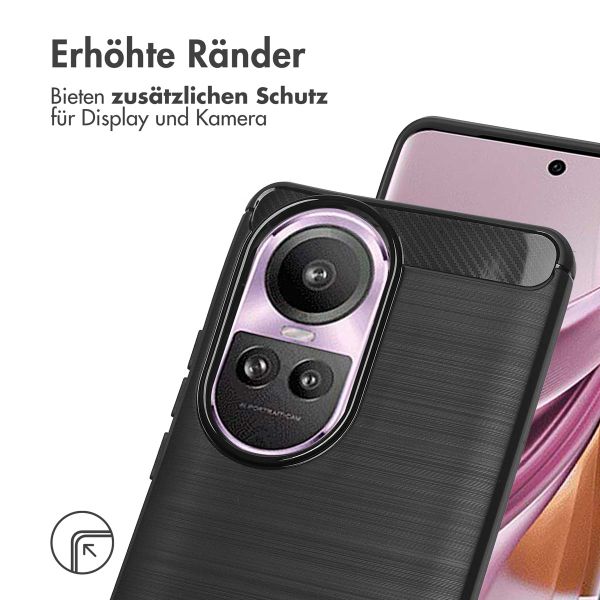 imoshion Brushed Back Cover für das Oppo Reno 10 / 10 Pro - Schwarz