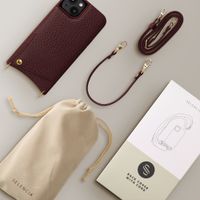 Selencia Nova HandyHülle mit Kordel und Kartenhalter Apple iPhone 14 / 13 - Bold Burgundy