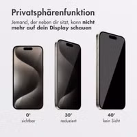 Accezz Sichtschutz-Schutzglas mit Applikator Apple iPhone 15 Pro