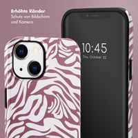 Selencia Vivid Tough Back Cover für das iPhone 14 - Trippy Swirl Dark Rose