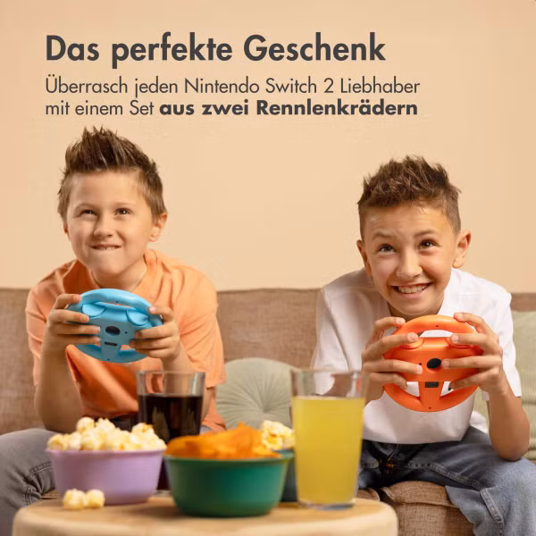 imoshion Joy-Con-Lenkräder Nintendo Switch 2 – Set mit 2 Stück – Blau / Rot