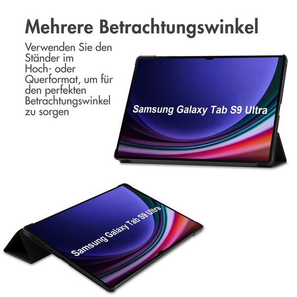 imoshion Trifold Klapphülle für das Samsung Galaxy Tab S10 Ultra / Tab S9 Ultra 14.6 Zoll - Schwarz