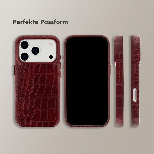 Selencia Croco Backcover mit MagSafe Apple iPhone 17 Pro - Burgundy