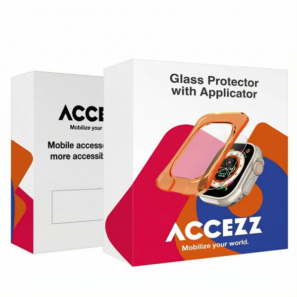 Accezz Displayschutz aus gehärtetem Glas mit Applikator Apple Watch Ultra 1 / 2 / 3 - 49 mm