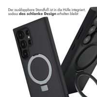 Accezz Ring Stand Backcover mit MagSafe Samsung Galaxy S24 Ultra - Schwarz