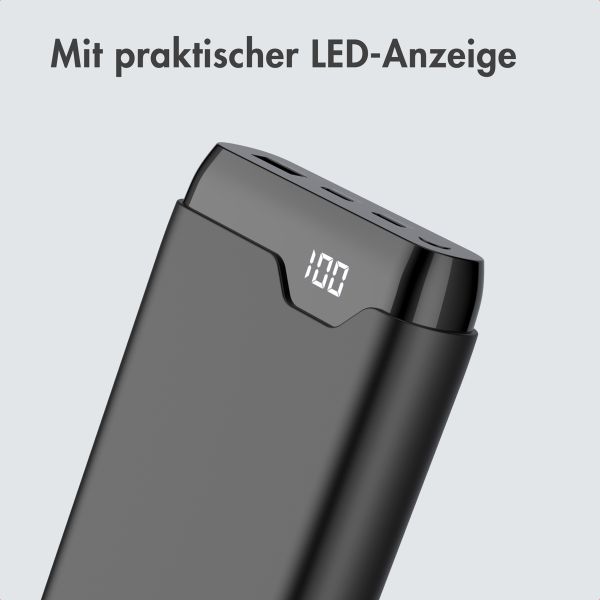 imoshion Powerbank - 27.000 mAh - Schnelles Aufladen und Power Delivery - 30W - Schwarz