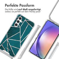 imoshion Design Hülle mit Band Samsung Galaxy A54 (5G) - Petrol Green Graphic