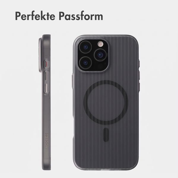 Accezz Lite Backcover mit MagSafe | Fluted | Apple iPhone 16 Pro - Grau