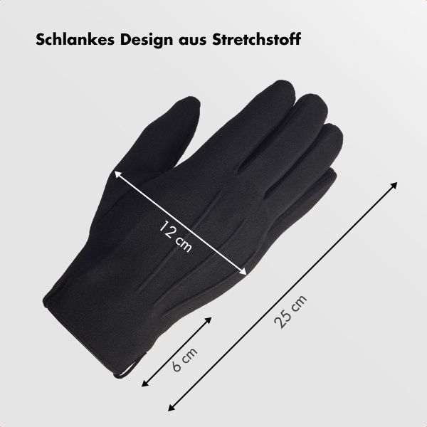 Selencia Touchscreen-Handschuhe mit Wildleder-Optik - Herren - Größe L - Schwarz