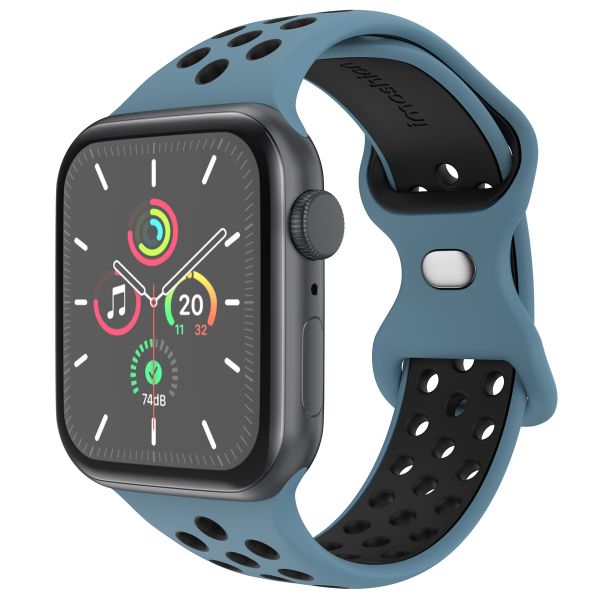 imoshion Sportarmband⁺ für die Apple Watch Series 1 bis 10 / SE / Ultra (2) (44/45/46/49 mm) - Größe M/L - Celestial Teal & Black