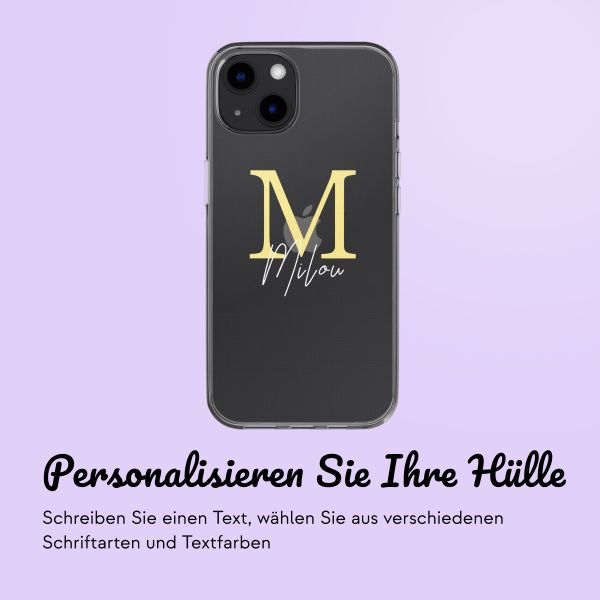 Personalisierte Hülle mit Buchstaben iPhone 12 (Pro) - Transparent