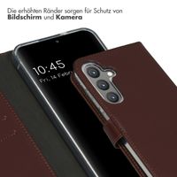 Selencia Echtleder Klapphülle Samsung Galaxy S24 Plus - Dunkelbraun