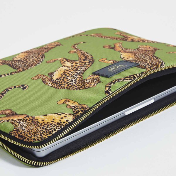 Wouf Daily Laptop Hülle 13-14 Zoll - Laptop Sleeve - Olive Leopard