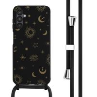 imoshion Silikonhülle design mit Band für das Samsung Galaxy A14 (5G/4G) - Sky Black