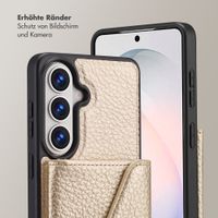 Selencia Sera HandyHülle mit Kordel und Umschlag-Kartenhalter Samsung Galaxy S26 - Champagne