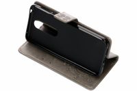 Kleeblumen Klapphülle Grau für das Nokia 7.1