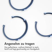 imoshion Magnetisches Milanaise Armband für das  Apple Watch Series 1 - 9 / SE (38/40/41 mm) | Series 10 / 11 (42 mm) - Größe M - Blau