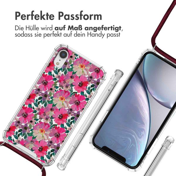 imoshion Design Hülle mit Band Apple iPhone Xr - Flower Water