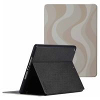 Selencia Vivid Klapphülle iPad 9 (2021) 10.2 Zoll / iPad 8 (2020) 10.2 Zoll / iPad 7 (2019) 10.2 Zoll - Desert Waves Beige