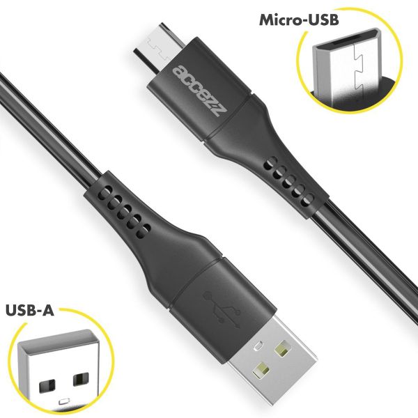 Accezz Micro-USB-zu-USB-Kabel – 1 Meter - Schwarz