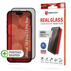 Displex Displayschutz aus gehärtetem Glas Privacy Apple iPhone 15 Plus / 15 Pro Max / 16 Plus