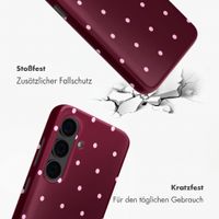 Selencia Vivid Back Cover Samsung Galaxy S24 - Happy Dots Burgundy